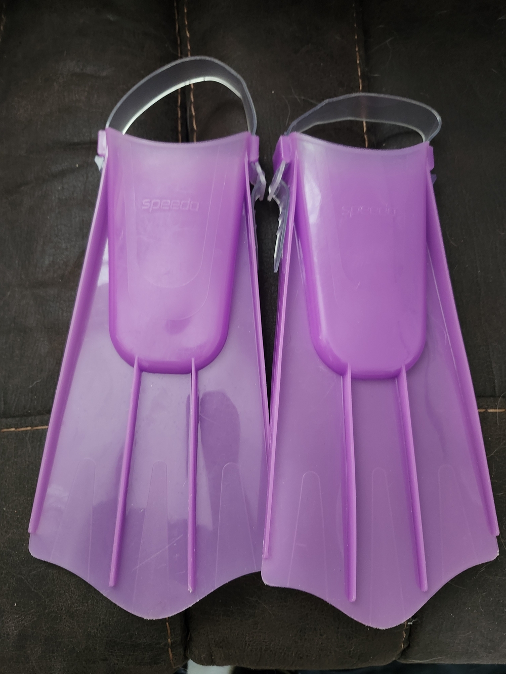 Girls Sz 3-5 Speedo Purple Plastic Swim Fins